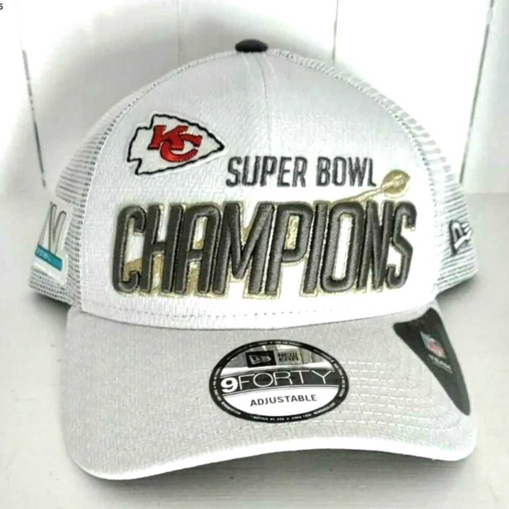 Kansas City Chiefs Hat Super Bowl Champion New Era 9 Forty Snapback Mesh Trucker